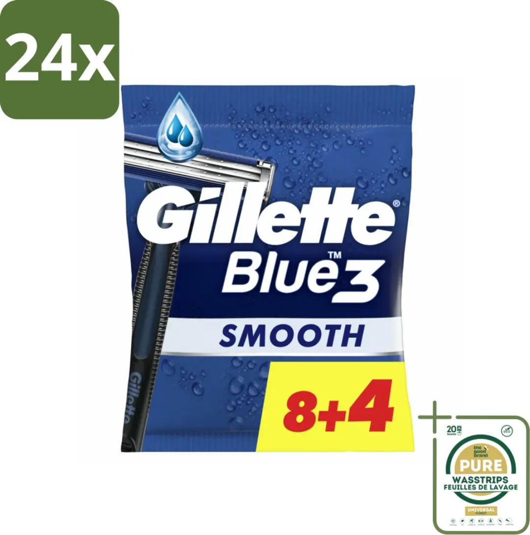 Gillette Wegwerpmesjes Blue III 12 stuks per verpakking