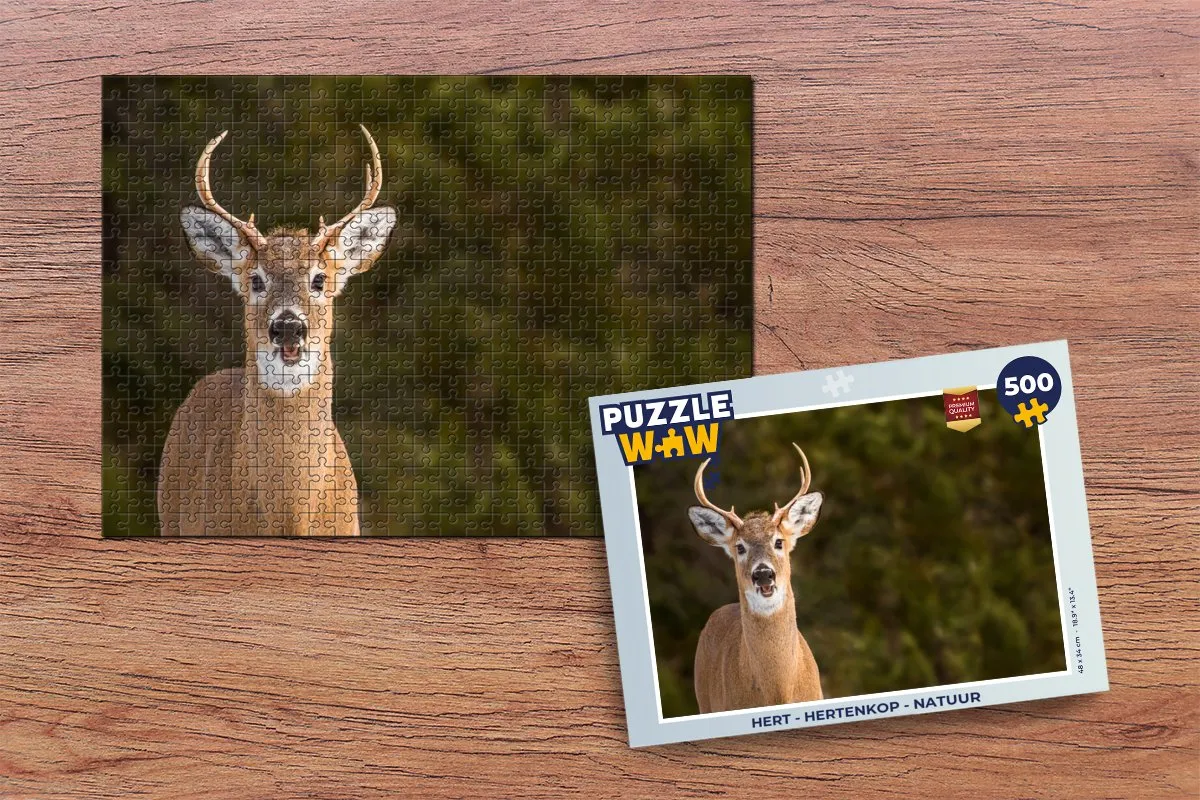 PuzzleWow Hert Legpuzzel 500 Stuks - Multicolor
