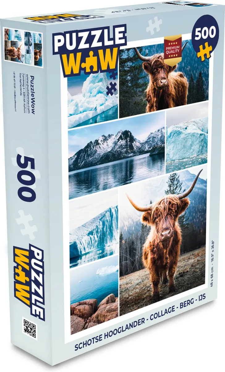 PuzzleWow Schotse Hooglander Legpuzzel 500 Stuks