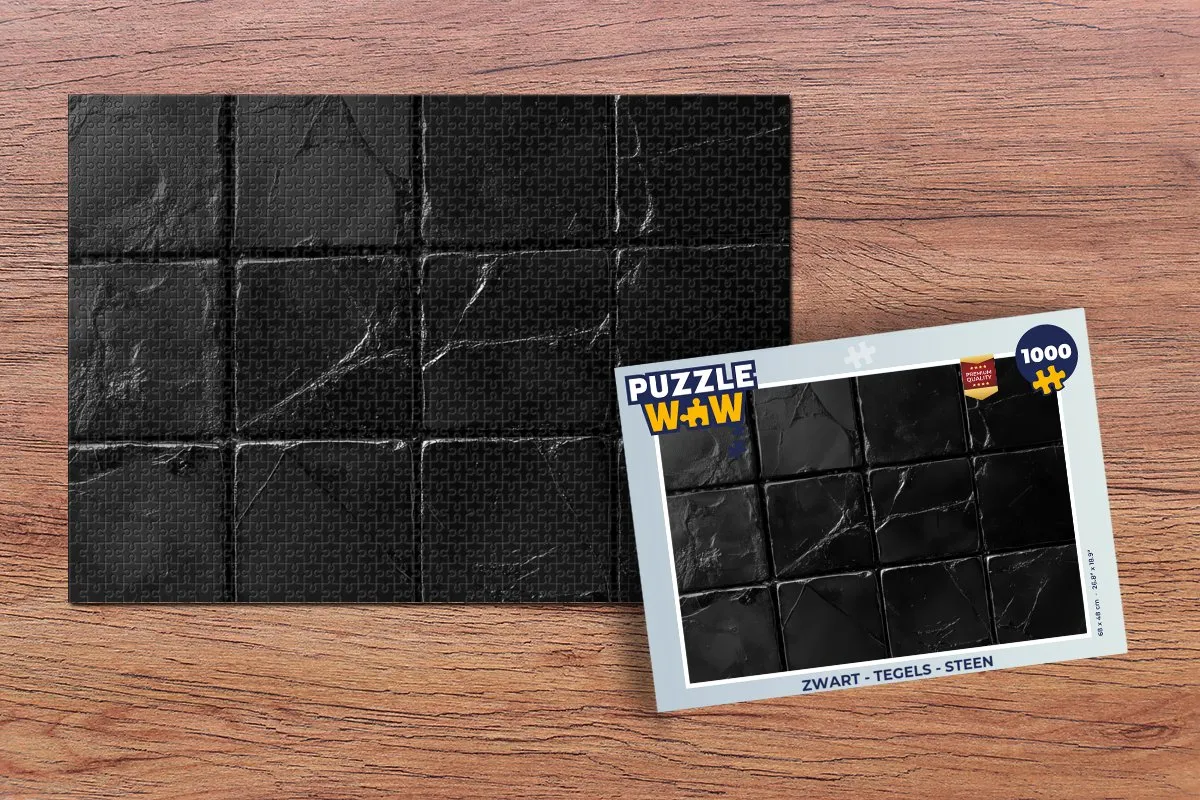 PuzzleWow Legpuzzel 1000 Stukken - Steen/Zwart
