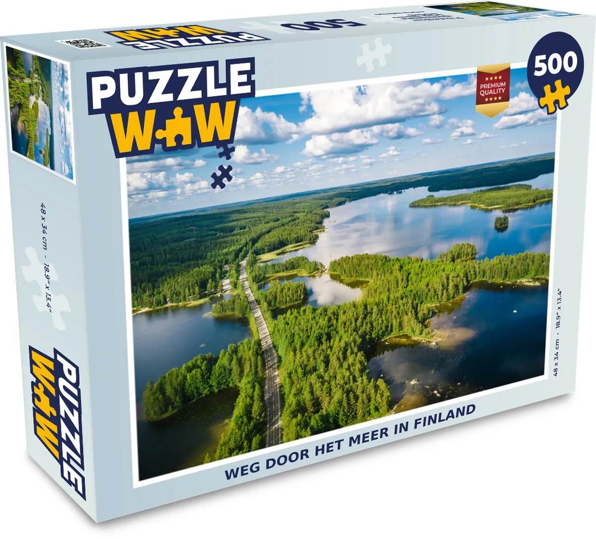 PuzzleWow Weg door het Meer in Finland Legpuzzel 500 Stuks