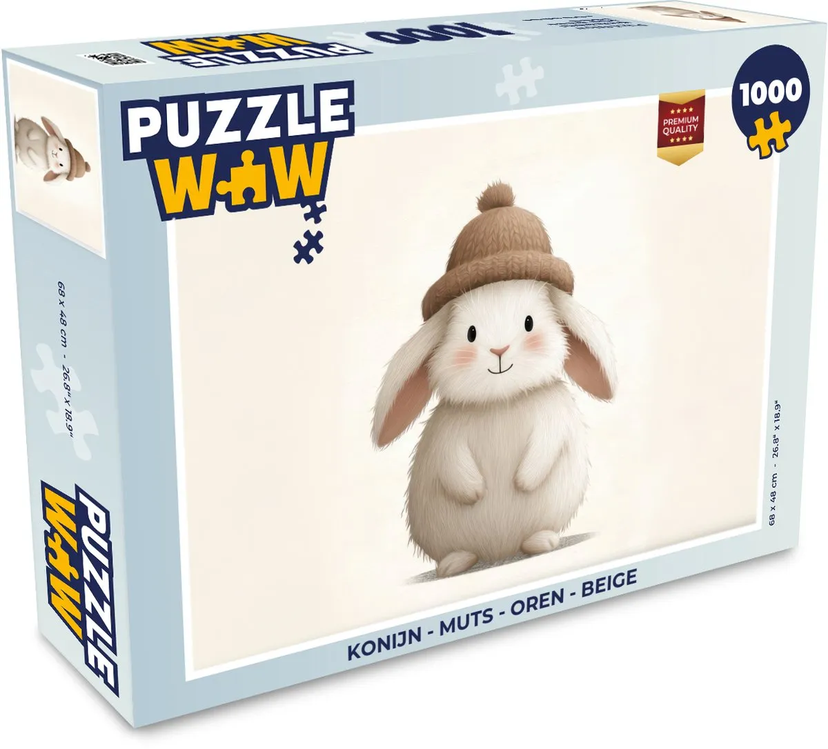 PuzzleWow Konijn Muts Legpuzzel 1000 Stuks