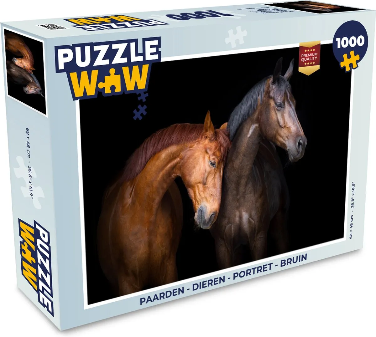 PuzzleWow Paarden Portret Legpuzzel 1000 Stuks