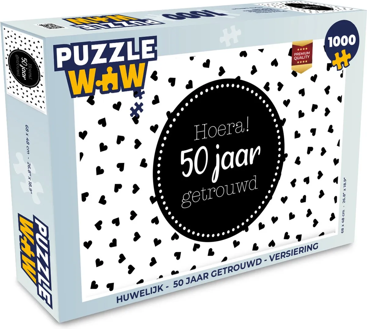 PuzzleWow Hoera! 50 Jaar Getrouwd Legpuzzel 1000 Stuks