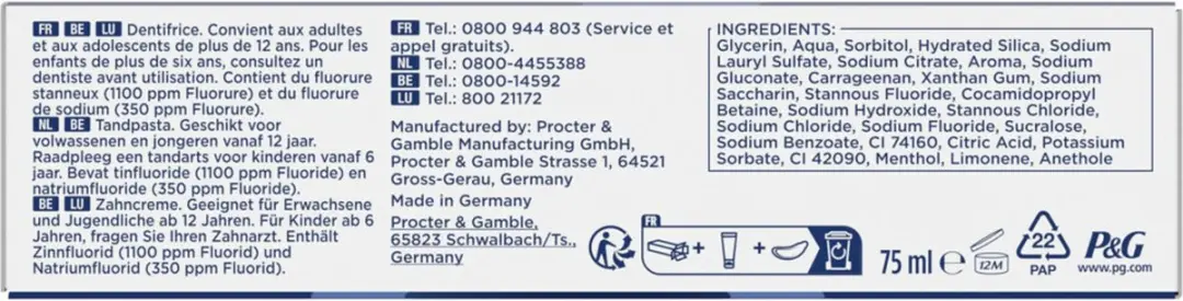 Oral-B Professional Glazuurversterkend Tandpasta Extra Fris - 75ml - afbeelding 3 van 5