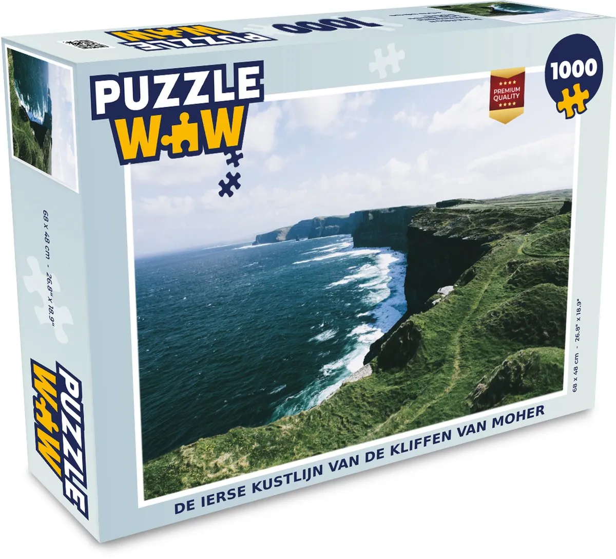 PuzzleWow Legpuzzel Kliffen van Moher 1000 Stuks - Multicolor