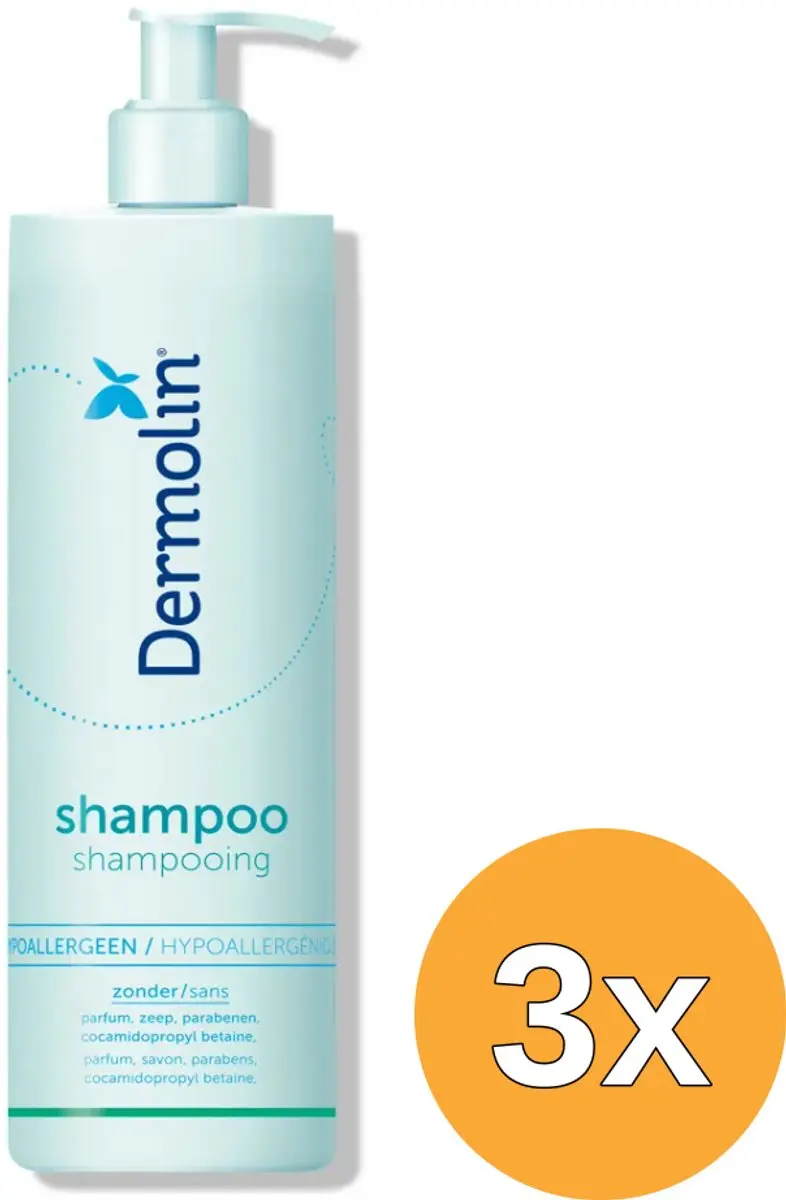 3x Dermolin Shampoo CAPB Vrij (400 ml)