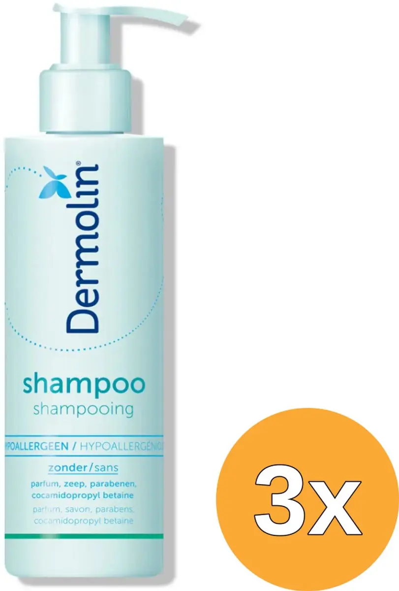 3x Dermolin Shampoo CAPB Vrij (200 ml)