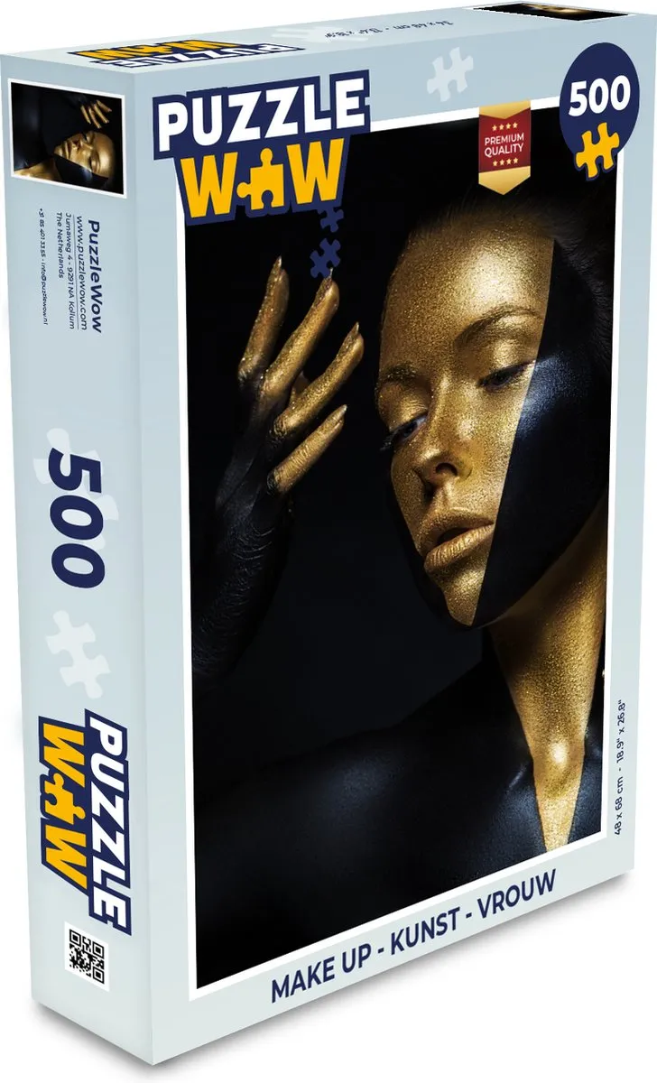 PuzzleWow Make Up Luxe Legpuzzel 500 Stuks - Multicolor