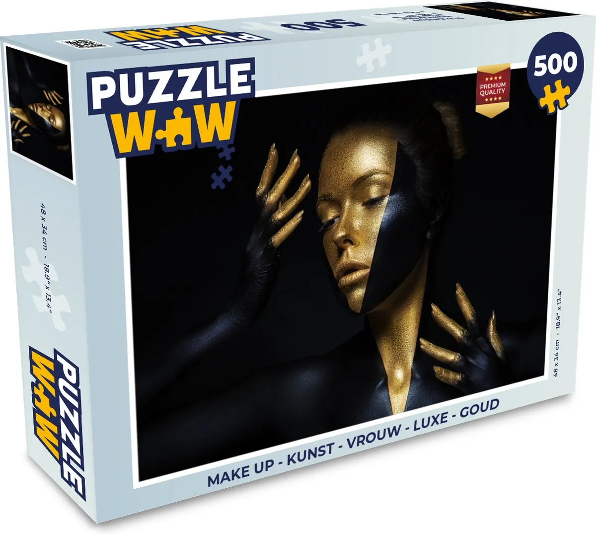 PuzzleWow Make Up Luxe Legpuzzel 500 Stuks - Multicolor