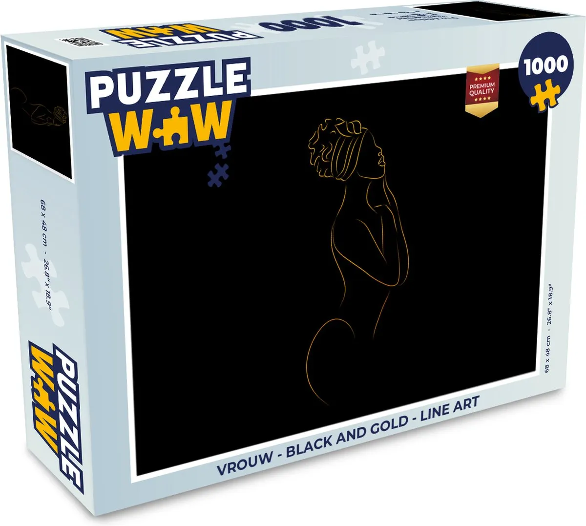 PuzzleWow Line Art Legpuzzel 1000 Stuks - Multicolor