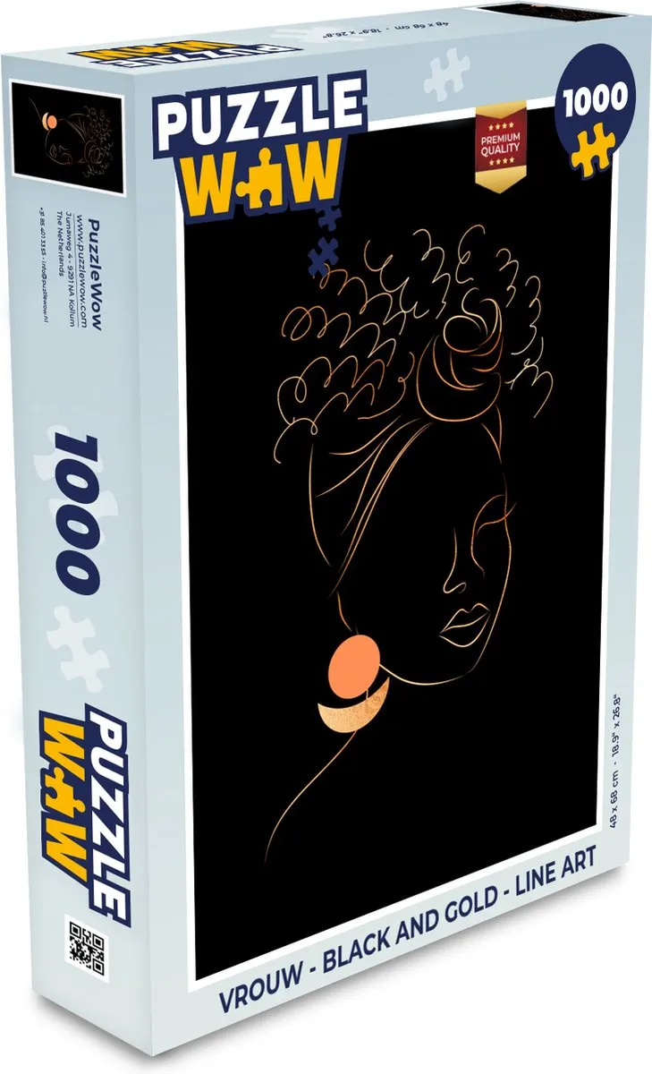 PuzzleWow Line Art Legpuzzel 1000 Stuks