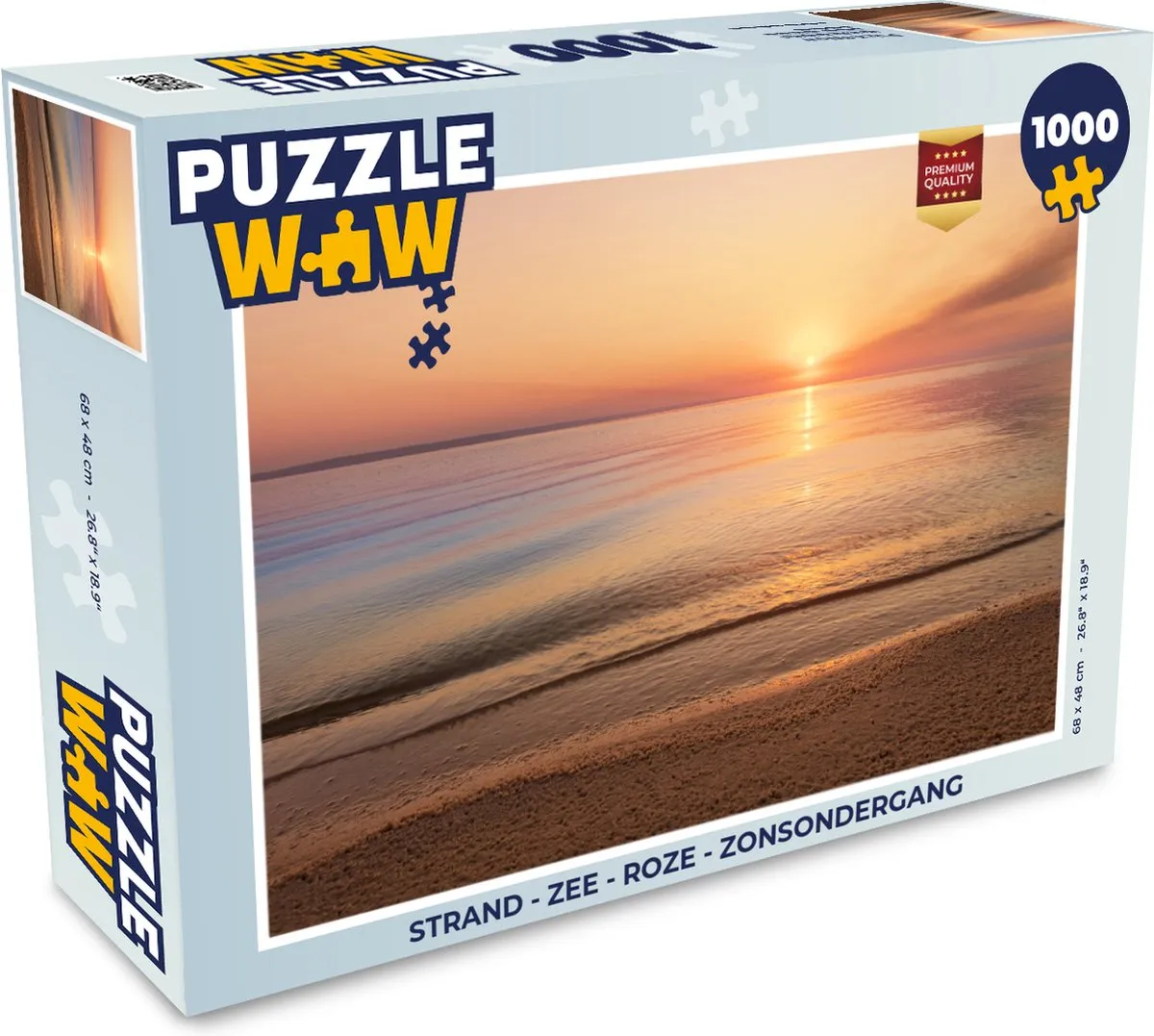 PuzzleWow Legpuzzel Strand & Zonsondergang 1000 Stuks