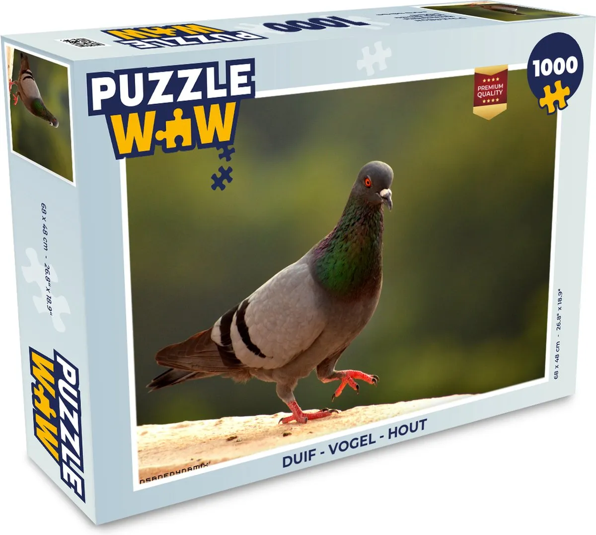 PuzzleWow Duif Vogel Legpuzzel 1000 Stuks