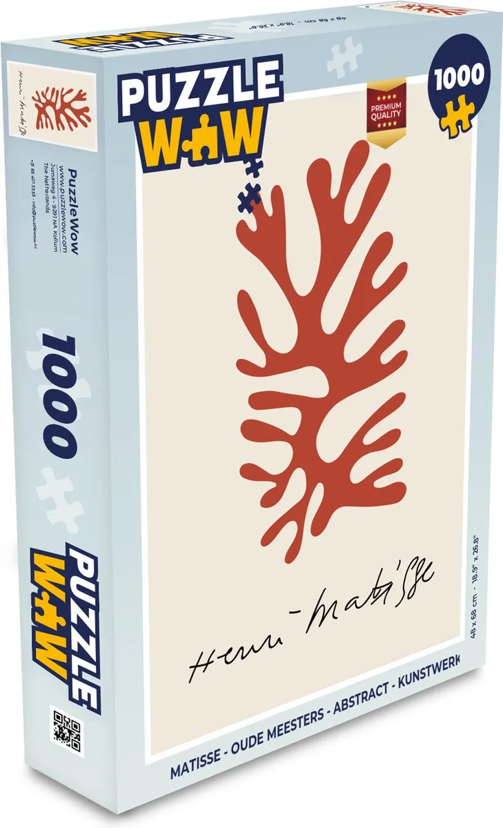 PuzzleWow Matisse Oude Meesters Legpuzzel 1000 Stuks