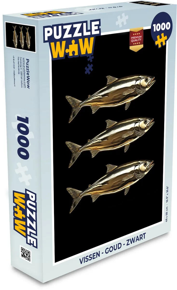 PuzzleWow Vissen Puzzel 1000 Stuks