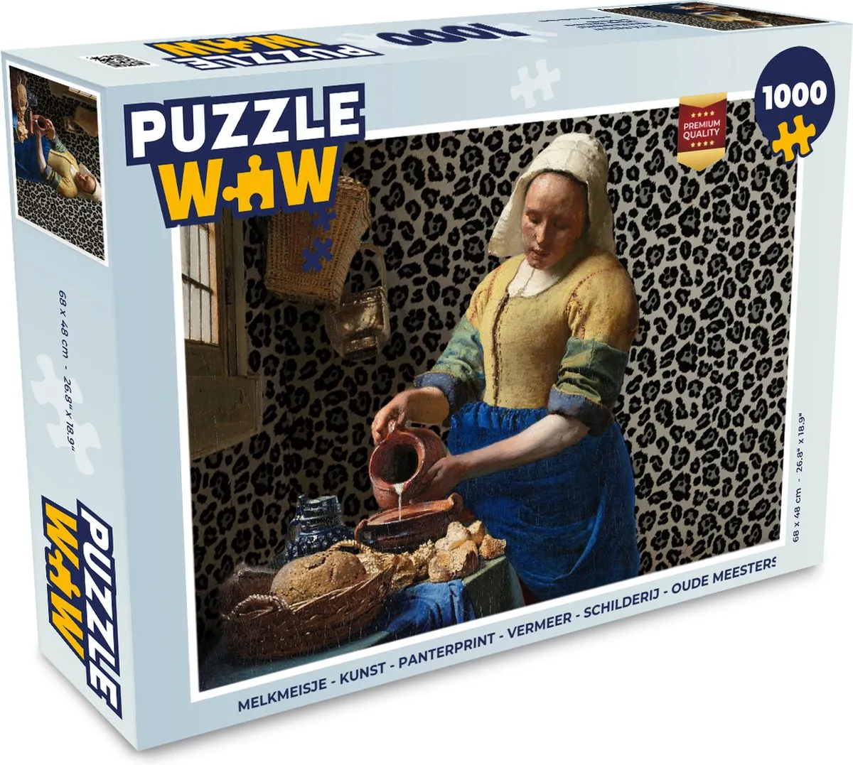 PuzzleWow Melkmeisje Legpuzzel 1000 Stuks - Panterprint