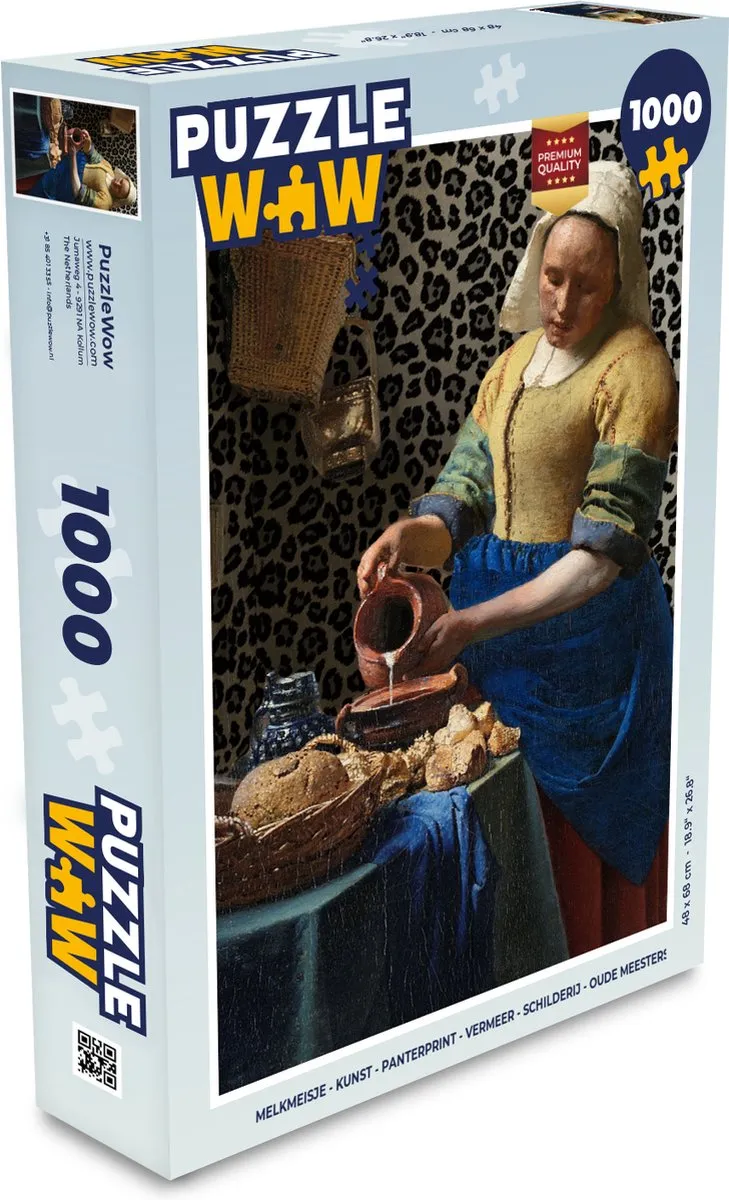 PuzzleWow Melkmeisje Legpuzzel 1000 Stuks - Panterprint