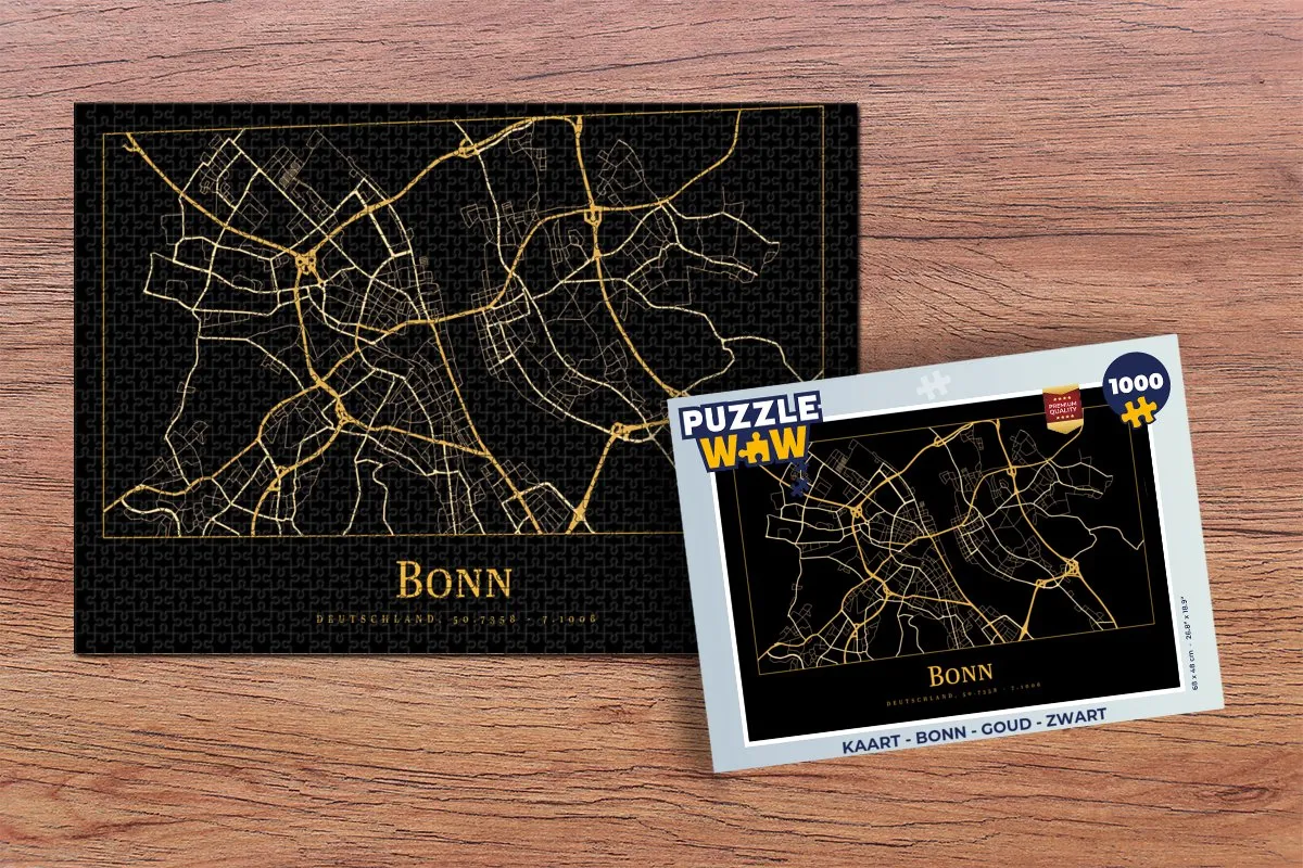 PuzzleWow Bonn Legpuzzel 1000 Stuks - Multicolor