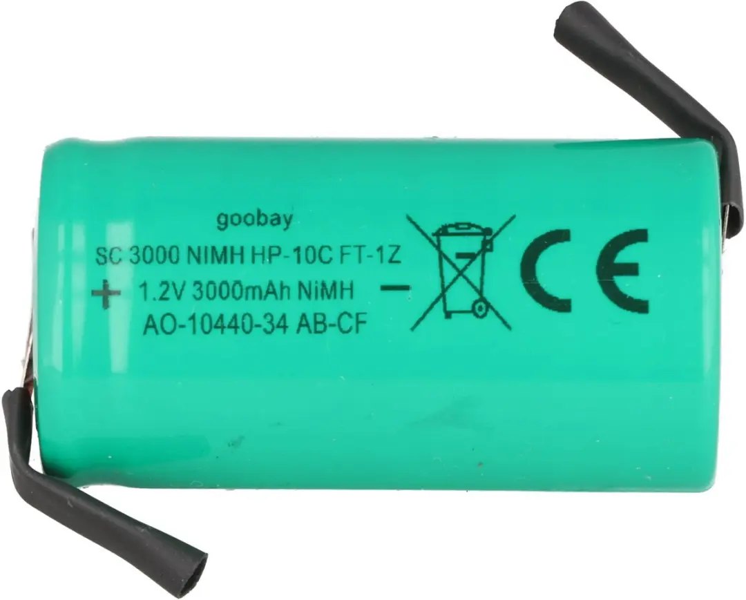 Goobay Sub-C 3000mAh NiMH Oplaadbare Batterij - Groen