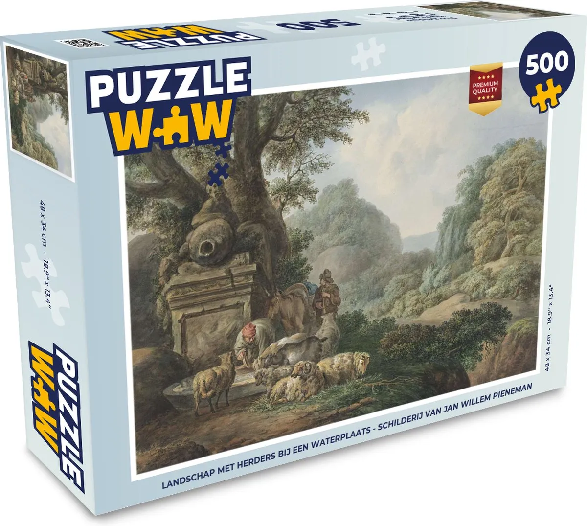 PuzzleWow Puzzel Landschap met Herders 500 Stuks