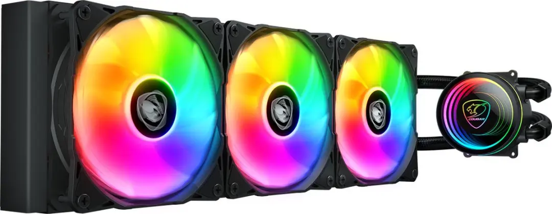 Cougar Poseidon Elite 360 ARGB AIO Waterkoelsysteem - 3x120mm - Zwart