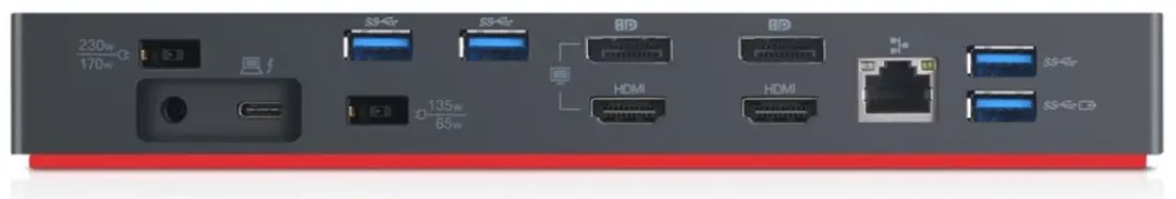 Lenovo ThinkPad Thunderbolt 3 Workstation Gen 2 Bedraad Zwart