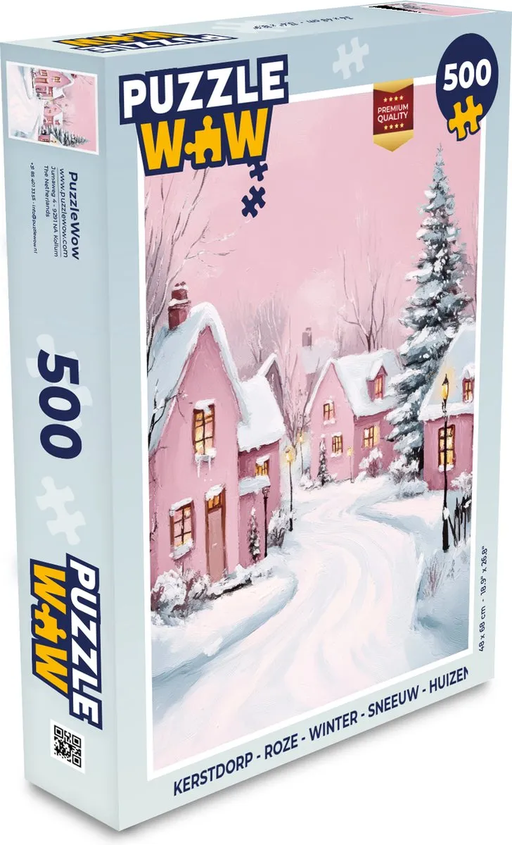 PuzzleWow Kerstdorp Legpuzzel 500 Stuks