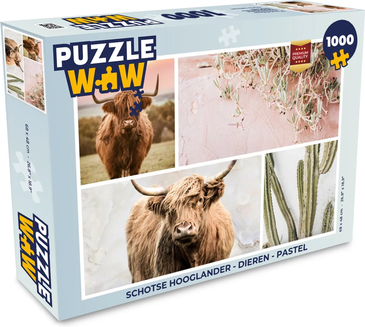 PuzzleWow Schotse Hooglander Legpuzzel 1000 Stuks