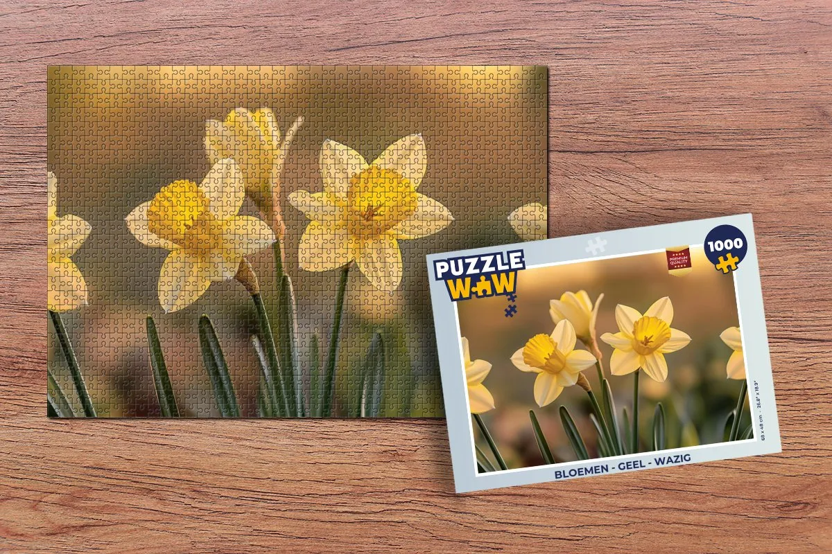 PuzzleWow Bloemen Legpuzzel 1000 Stuks - Geel