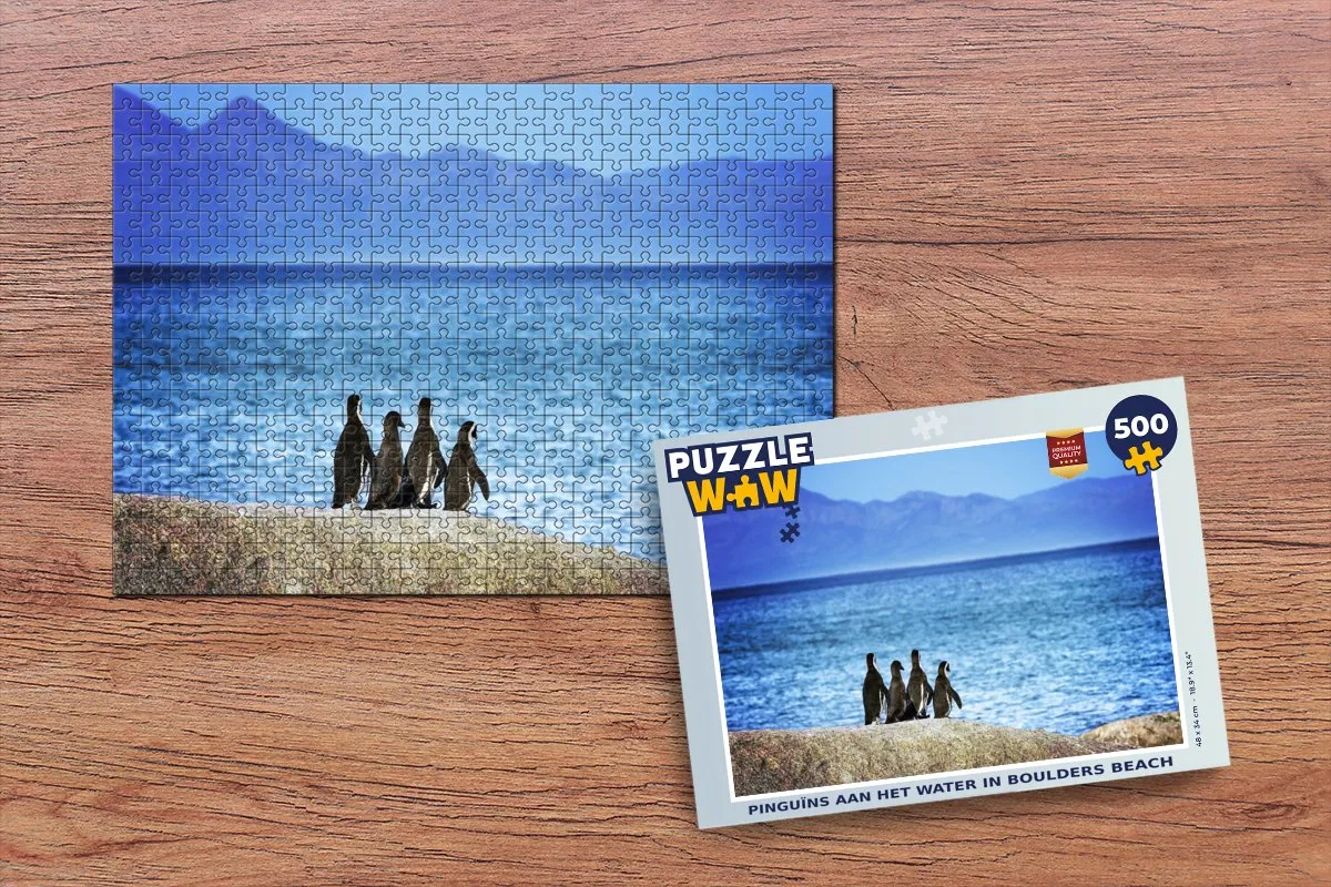 PuzzleWow Pinguïns aan het water Legpuzzel 500 Stuks - Multicolor