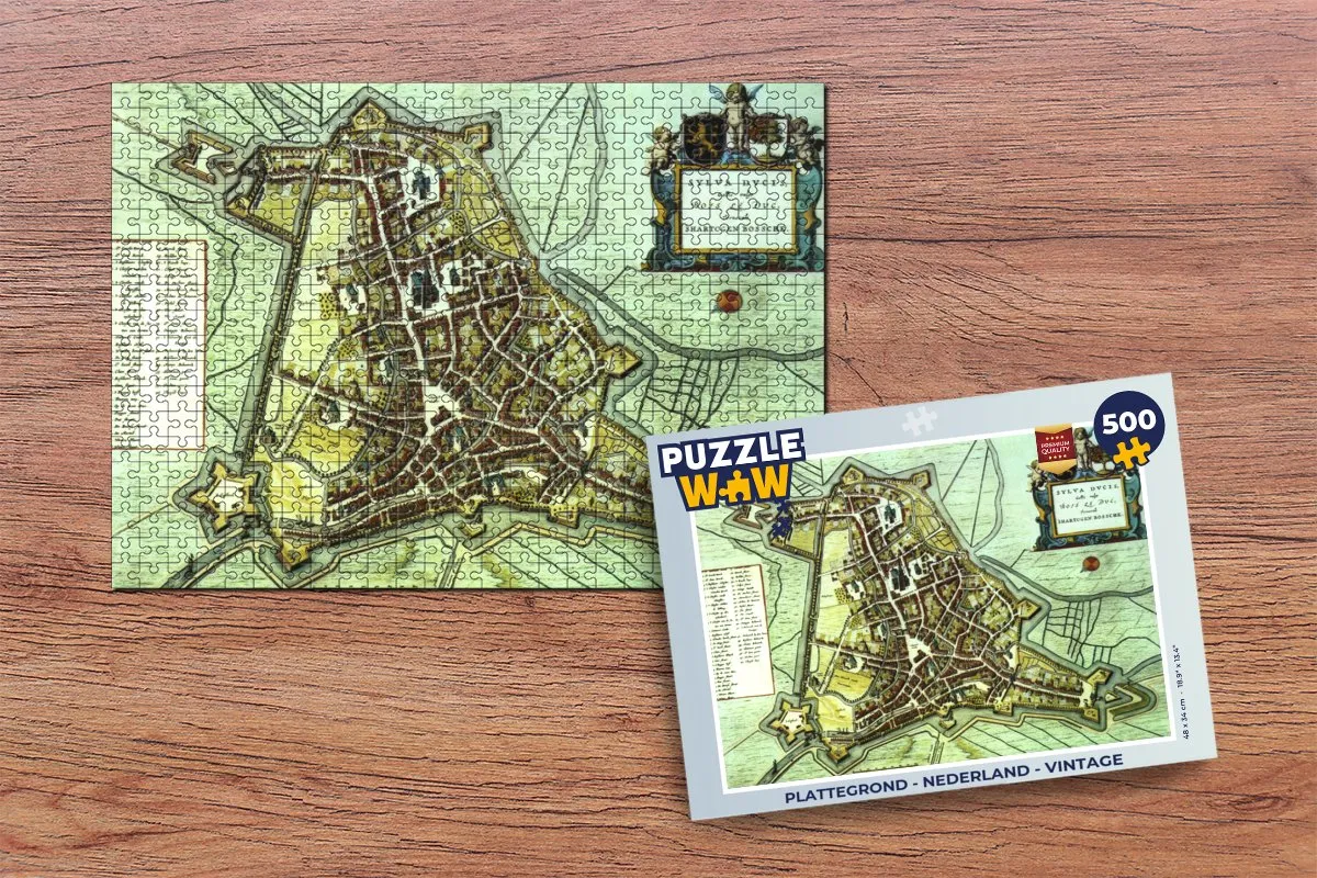 PuzzleWow Nederland Vintage Legpuzzel 500 Stuks - Multicolor