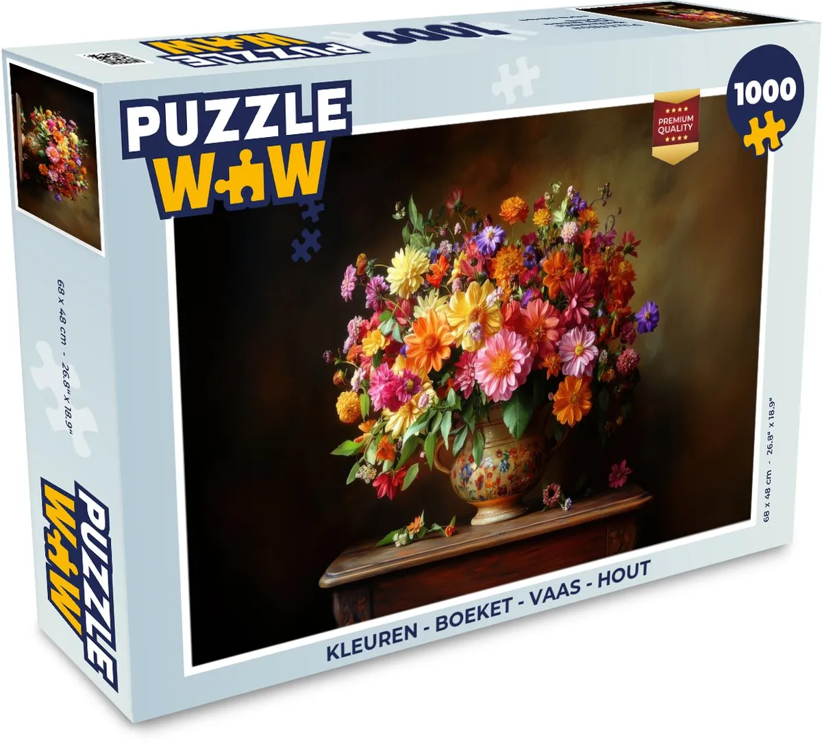 PuzzleWow Boeket Vaas Legpuzzel 1000 Stuks
