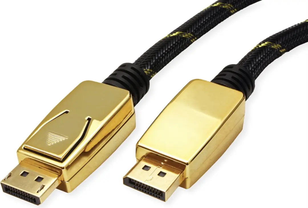 Roline Gold DisplayPort Kabel v1.4 1m - Zwart/Goud