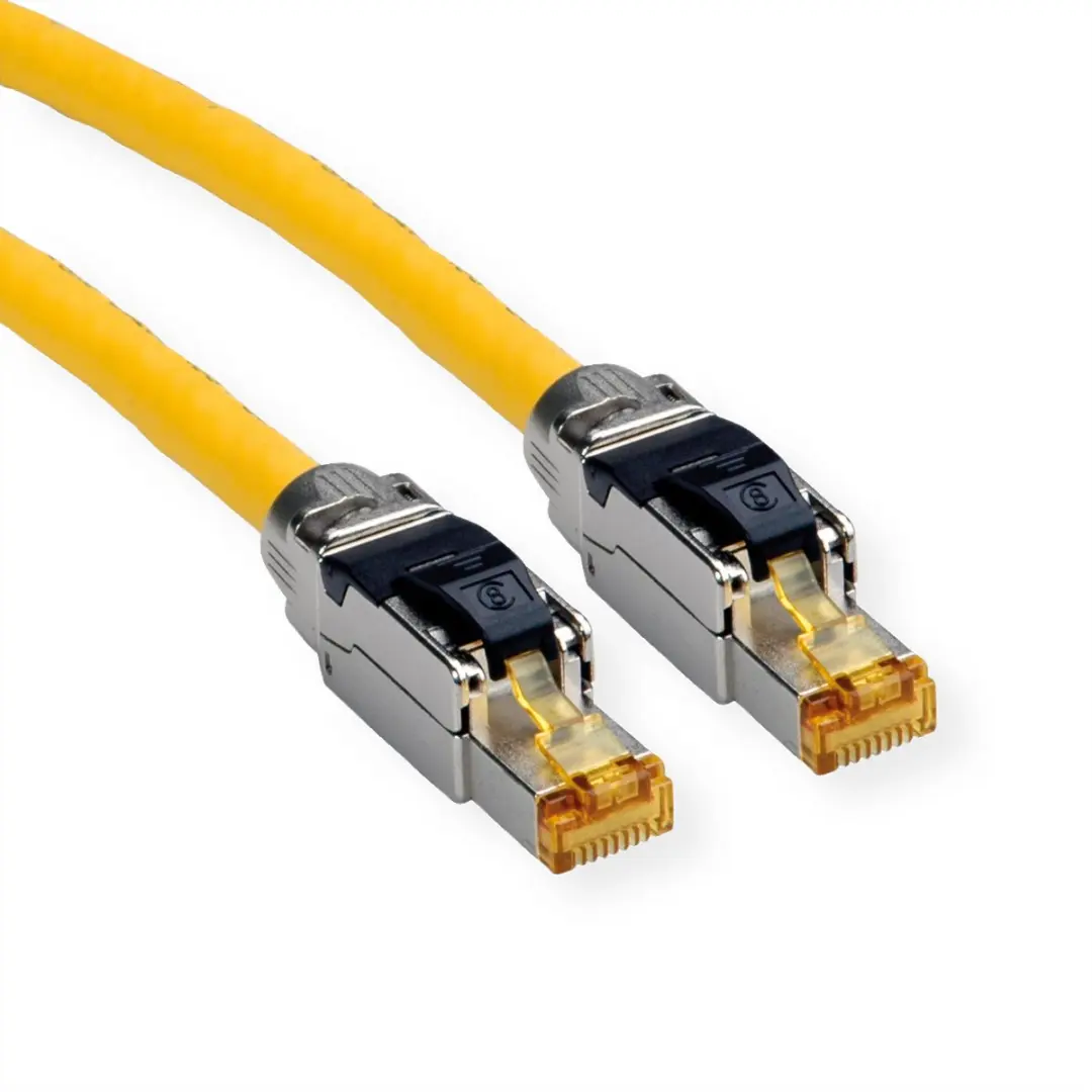 Roline Cat.8 S/FTP Patchkabel 1m - Geel - afbeelding 4 van 6
