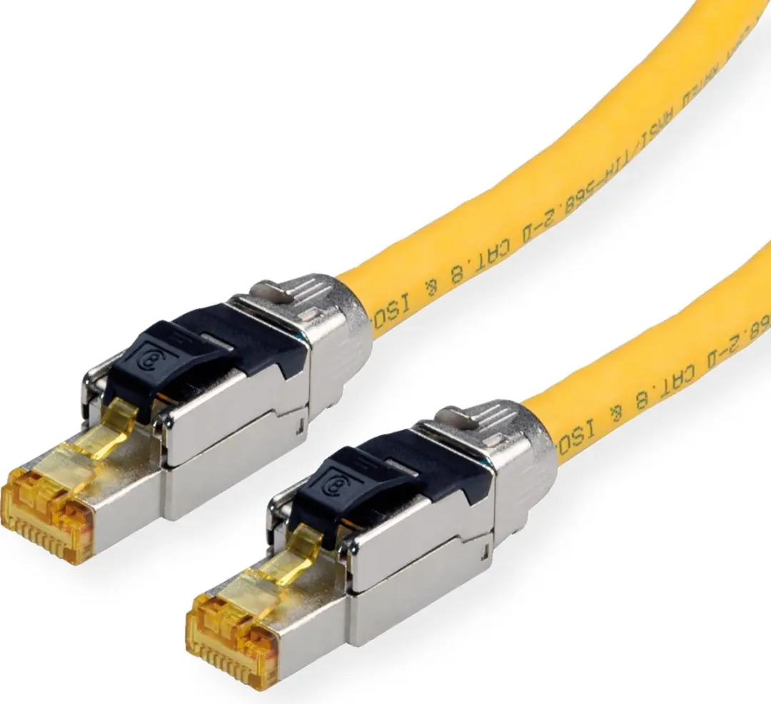 Roline Cat.8 S/FTP Patchkabel - Geel - 2m - afbeelding 2 van 6
