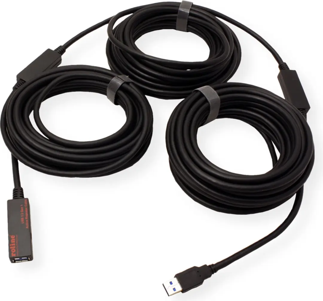 Roline USB 3.2 Gen 1 Actieve Repeater Kabel 20m - Zwart - afbeelding 3 van 6