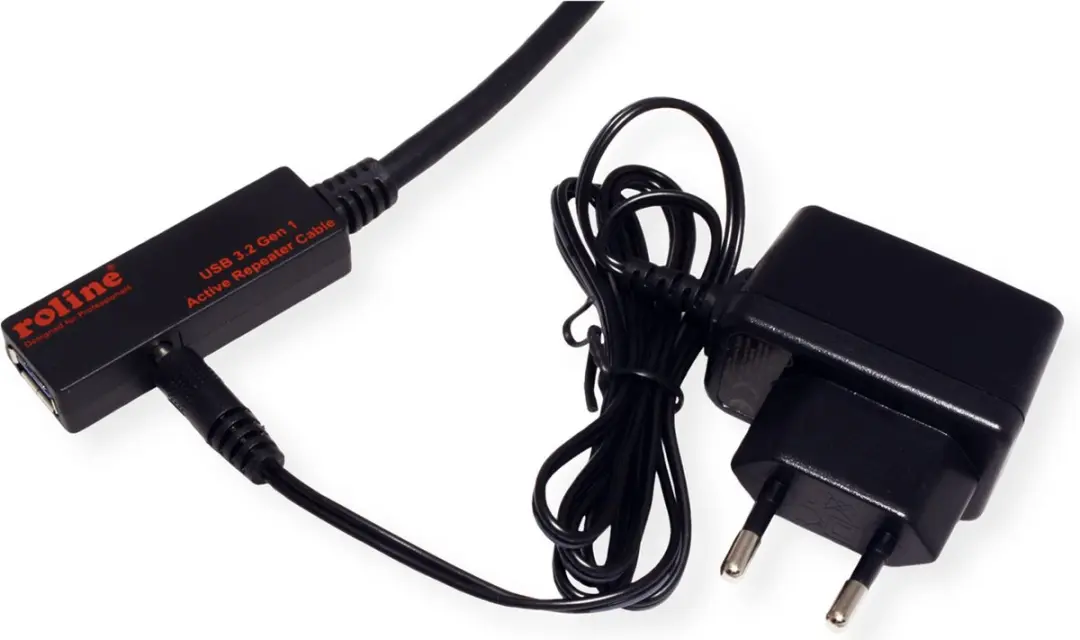 Roline USB 3.2 Gen 1 Actieve Repeater Kabel 20m - Zwart - afbeelding 2 van 6