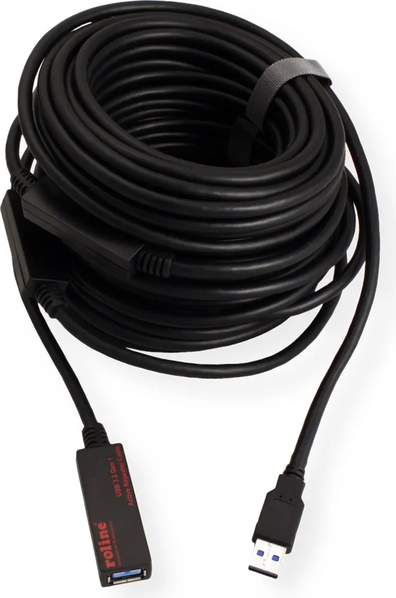 Roline USB 3.2 Gen 1 Actieve Repeater Kabel 20m - Zwart - afbeelding 6 van 6