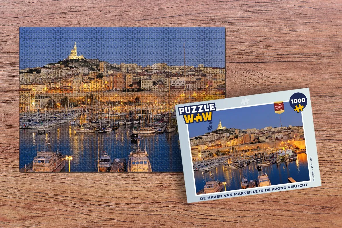 PuzzleWow Haven Marseille Legpuzzel 1000 Stuks - Multicolor