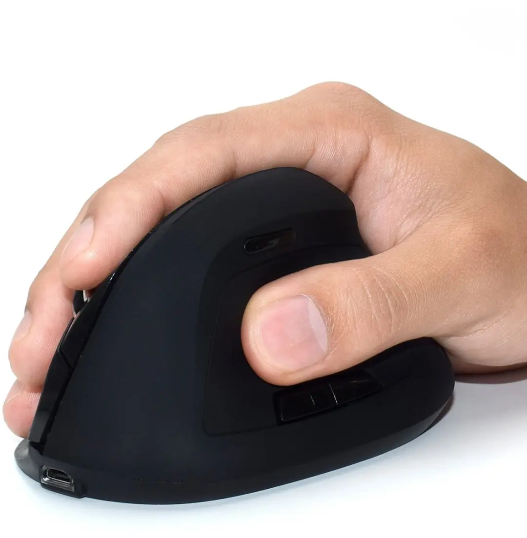 Ewent EW3158 Draadloze Ergonomische Muis - 8 Knoppen - Zwart