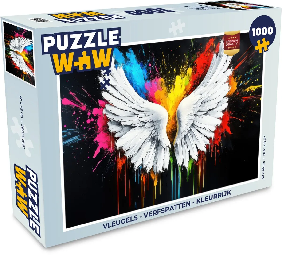 PuzzleWow Vleugels - Verfspatten Legpuzzel 1000 Stuks