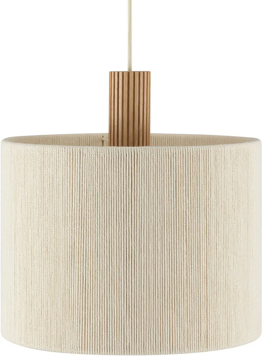 Brilliant Arlo Hanglamp E27 - Ø35cm - Beige/Hout