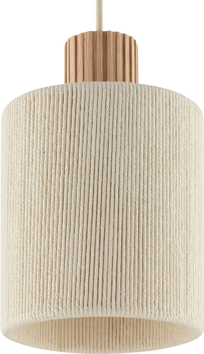 Brilliant Arlo Hanglamp 3-lichts E27 - Beige/Hout