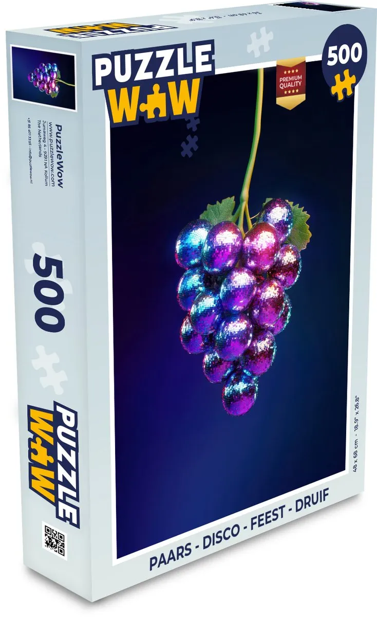 PuzzleWow Disco Druif Legpuzzel 500 Stuks