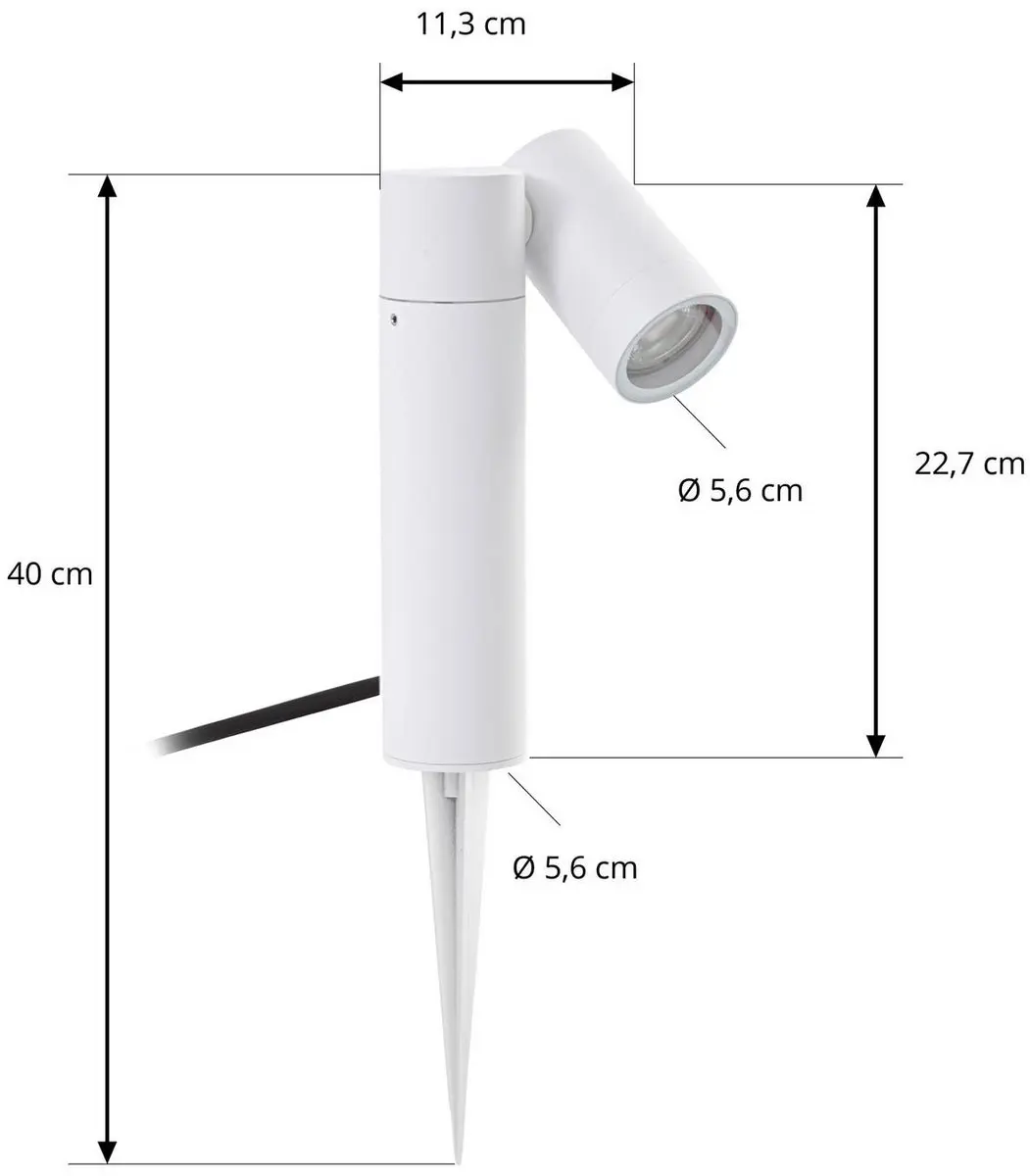 PRIOS Buitenspot Aluminium Glas 10W GU10
