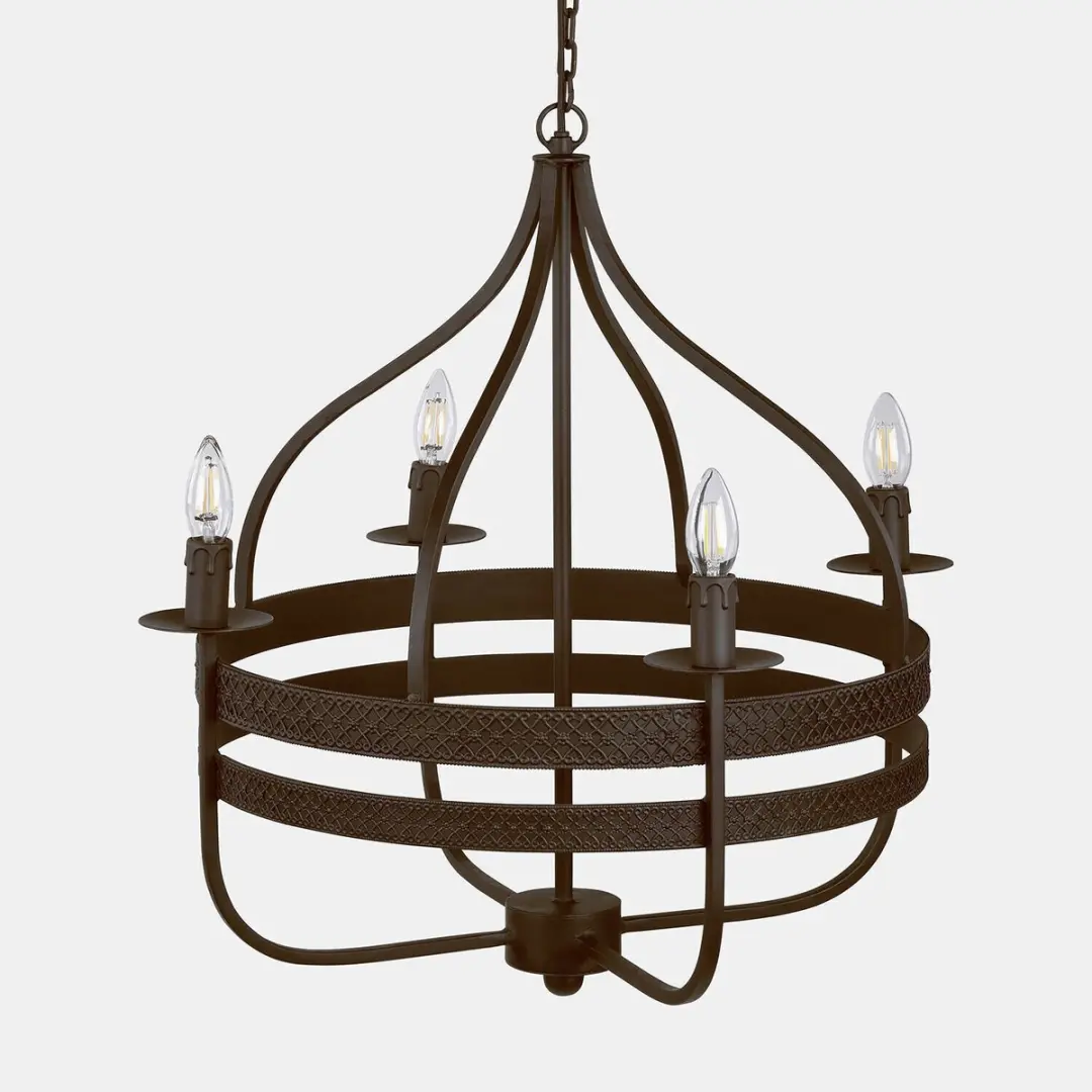 Loberon Kroonluchter Tinsmith - 61cm - Antiekzwart - afbeelding 6 van 6