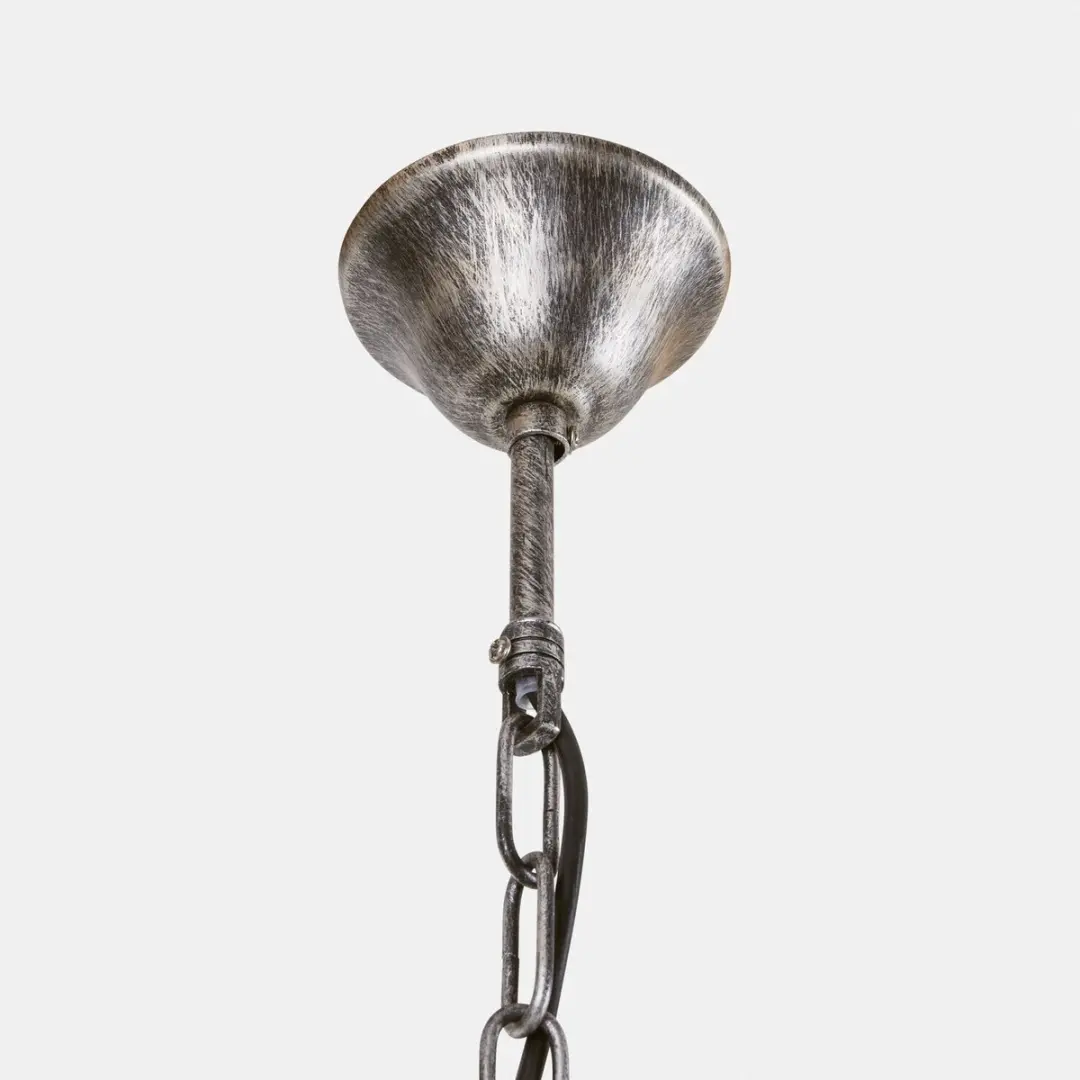 Loberon Hanglamp Sashwork - Ø45cm - Antiekzilver - afbeelding 3 van 6