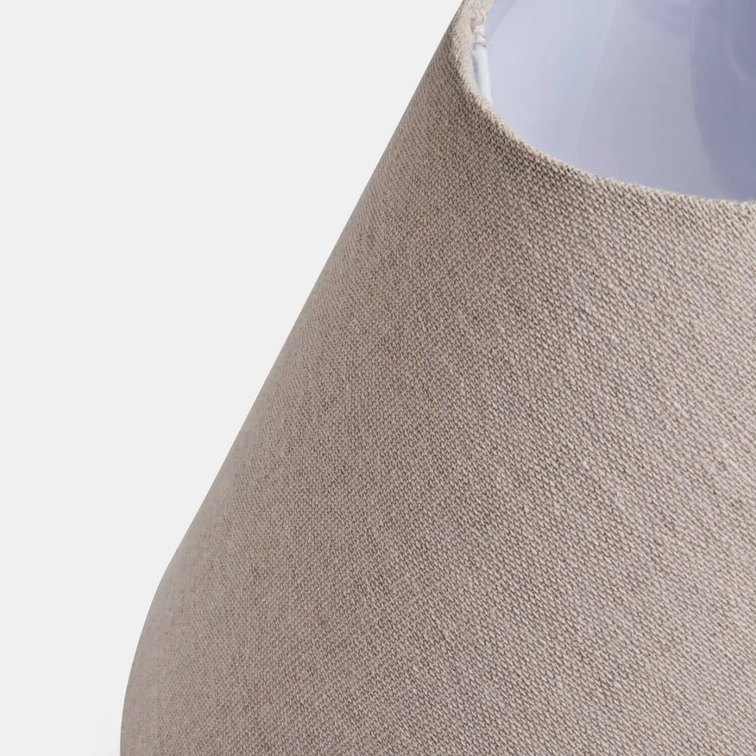 Loberon Ouvraine Tafellamp - 25W - Ø26cm - Grijs/Beige - afbeelding 3 van 6