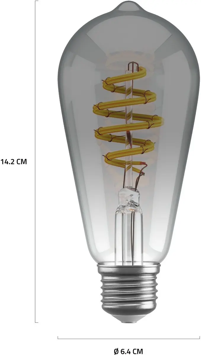 Hombli Smart Filament Bulb E27 ST64 - Rookglas 2700K